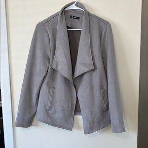 Catherine Malandrino Light Gray Draped Blazer